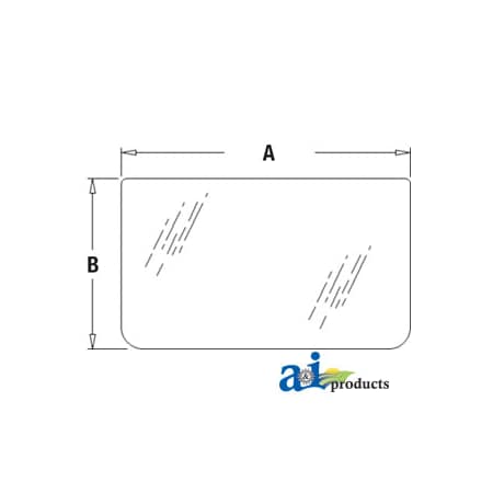 A & I Products Glass, Windshield, Lower 37.5" x23.5" x2.25" A-AT154431